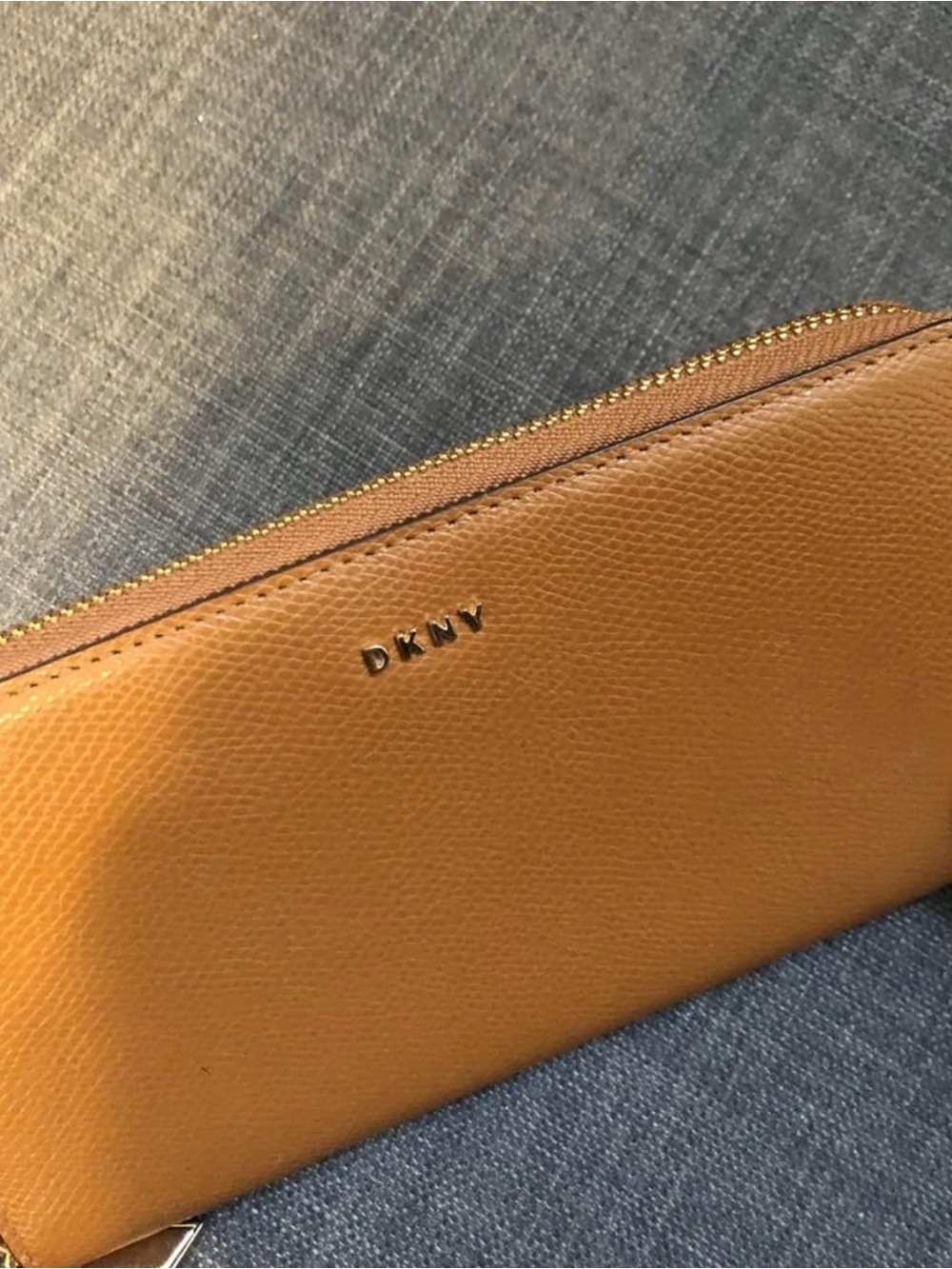 DKNY Saffiano Leather Zip Wallet